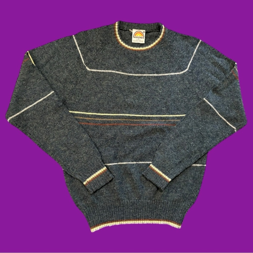 90s Weekends in California Knitted Crewneck Sweater